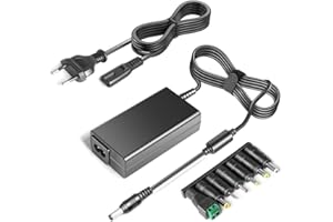 TAIFU 24V Cargador Universal Adaptador de 5.5x2.1mm Enchufes 5.5x2.5mm 3.5x1.35mm 4.0x1.7mm 5.5x3.0mm 6.5x4.4mm Convertidor Transformador Fuente de Alimentación para Cricut Maker 3 Máquina de Corte