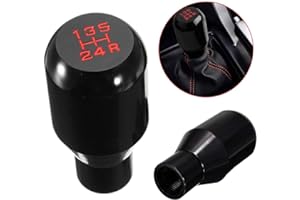 SAILINE SALINE Shifter Adapter Universal 5 Gang Manuell Metall Chrom Schaltknauf Hebel Stick Stift Griff Kopf Auto Styling Zubehör Racing Style (black)