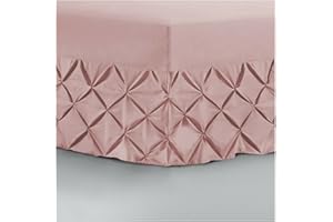 SEVENTHSTITCH Super King Bed Valance Sheet 100% Egyptian Cotton 200 Thread Count Extra Deep Skirt Pocket Mattress White | Silver | Charcoal | Pink Fitted Bed Sheets (Super King, Pink)