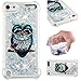 Produktbild iPod Touch 6 / Touch 5 Hülle, Carols iPod Touch 6 / Touch 5 Glitzer Hülle, iPod Touch 6 / Touch 5 Treibsand Hülle,3D Creative Spiegel Hülle Case Mode Bunten Transparente Kristallklaren Sparkly Silikon TPU Weich Back Handy Cover Schwimmenden Liquid Quicksand Bling Glitzer Fließen Flüssig Flüssigkeit Handyhülle Tasche Crystal Case Schutzhülle Etui Bumper für iPod Touch 6 / Touch 5 - Eule
