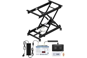 DIHOOL Table élévatrice à ciseaux élévatrice à ciseaux électrique kfz Lift DIY Lift Table élévatrice (charge utile de 150 kg, hauteur de levage de 485 mm) pédale de commande