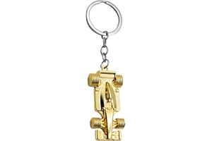 AUTOZOCO Llavero coche Formula 1 metálico, Llavero F1, Llavero automovilismo, Llavero coche de metal, Llavero coche de carreras, Llavero metálico de Fórmula 1