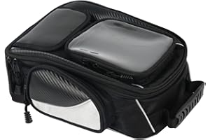 GDWD Motorrad Tankrucksäcke,wasserdichte Oxford Schwarz Motorrad Tasche,Motorradtasche mit Starkem Magnetischem für Motorrad Motorcross (10.5L)