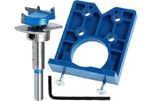 CIVG Juego de brocas de 35 mm, de alta dureza, fresa, 35 mm, bisagra,Plantilla de perforación de bisagra para bisagras de armario y placas de montaje