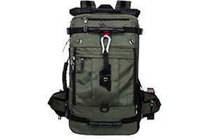 Kiepoar Plecak turystyczny 40 l, wodoszczelny, do uprawiania sportów na świeżym powietrzu, podróży, 3 w 1, torba na ramię, torba na ramię, duża torba sportowa, ochrona przed kradzieżą, z kieszenią na