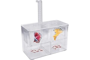 Natuce Scatola di Allevamento in Acrilico per Acquario - Sala Parto Con Ventose, Incubatrice e Isolamento per Pesci e Gamberetti