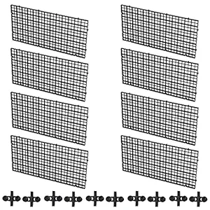 PetierWeit Aquarium Divider 8Pcs Fish Tank Bottom Isolation Board Aquarium Tray Plastic Grid Egg Net Aquarium Pane Separator Filter for Mixed Breeding Light Diffuser with 10Pcs Sucker Clips