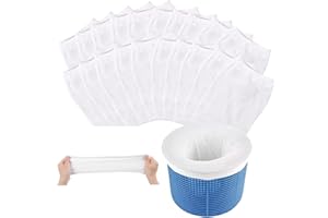 PiliStar Skimmer Socks, Pack of 20 Pool Skimmer Pool Socks, Pool Filter, Made of Fabric,Skimmer Netz Reusable and Super Elastic for Skimmer, Pump, Pool, Spa