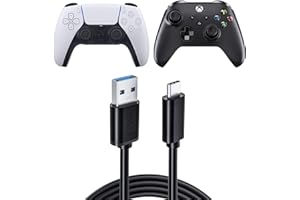 ANCABLE USB Charging Cable for PS5 Controller, Fast Charging USB Type C Charger Cord Compatible with Xbox Series X/Series S Sony PS5 Dual Sense Controllers, Nintendo Switch and Switch Lite