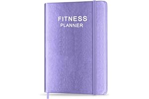 GETVOW Fitness Planner - Workout Planner for Woman and Man - A5 Hardcover Workout Journal/Planner to Track Weight Loss, GYM, Bodybuilding Progress - Daily Health & Wellness Tracker, Purple