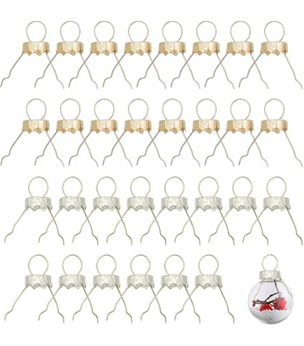 10 ganci per ornamenti natalizi in metallo per Natale, feste