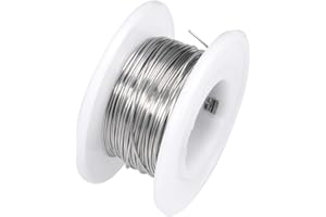 sourcing map Cable de resistencia de calentamiento de 0,5mm y 24AWG, cables de resistencia de nicromo para elementos de calefacción de 33 pies