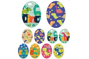 MERCERÍA SUANCES Parches rodillera infantil serigrafiados para planchar en la ropa. Aplicaciones termoadhesivas para reparar y decorar pantalones, chaquetas, jerseys, mochilas.Rodilleras dinosaurios. 2 rodilleras