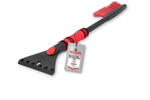 Nigrin 6190 Szczotka do Szyb ze Skrobaczką, Czarny/Czerwony, 60cm