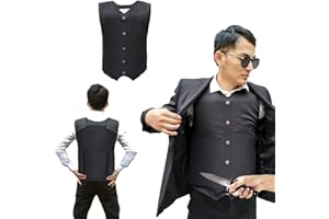Armor QTrees Gilet de protection invisible en polyéthylène 40 couches pour homme Noir, Noir , taille unique