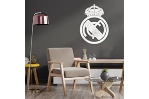 VIPOL Escudo R. Madrid. Vinilo decorativo, en varios tamaños (Madrid 76x54cm blanco)