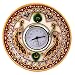 MARBLE PEACOCK PAINTED ROUND ALARM CLOCK WITH KUNDANS RS.775.00