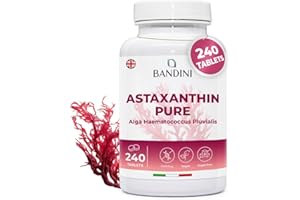Bandini® Pure Astaxanthin 240 High Strength Tablets (8 Months Supply) | Powerful Antioxidant from Haematococcus Pluvialis Algae | Astaxanthin Supplement 8mg, Magnesium Stearate & GMO-Free | Vegan