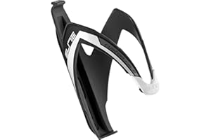 Elite CUSTOM RACE Porta Borraccia – Nero Opaco con Grafica Bianca – Leggero e Resistente per Ciclismo su Strada e MTB