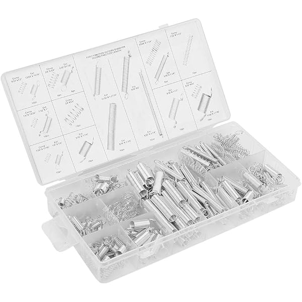 200-Piece Assorted Coil Spring Set, Small Steel Expansion Springs, US