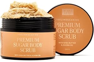 ACTIVELUXE COSMETICS Active Luxe Premium Sugar Scrub – Scrub Corpo Esfoliante al profumo di cioccolato & arancia per pelle morbida – ingredienti naturali – cura corpo donna, 220 g