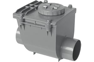 First Plast NRC100G Valvola Antiritorno in PVC ad Incollaggio, Grigio, ø 100 mm