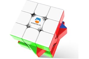 Monster Go 3Ai, Cubo de Rompecabezas de Velocidad 3x3 MG356 Cubo Inteligente Seguimiento Inteligente Movimientos de sincronización Pasos con la aplicación CubeStation(Standard Package)