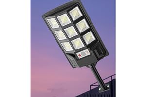 SENDALE Farolas Solares Exterior,Focos Led Solares con Mando a Distancia,IP65 Impermeable Luz Solar Exterior,6500K Foco Solar Sensor de Movimiento,Luz de Seguridad Ja