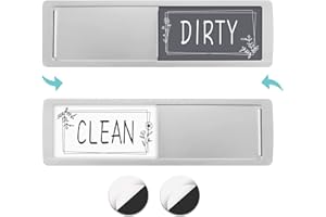 Coomazy Universal Kitchen Dishwasher Sign, Dishwasher Magnet Clean Dirty Sign for Kitchen Organization/Dishes/Fridge, Easy to Read Non-Scratch Magnetic Indicator Sign with 2 Double-Sided Stickers