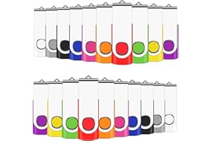 Cle USB 8 Go, EASTBULL Clé USB 2.0 Flash Drive Clef USB Pivotant Stockage Disque Mémoire Stick Pendrive (10 Couleurs 8GB*50PCS)