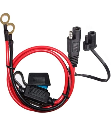 Cavo Con Connettore SAE Per Batteria - 2 Pezzi Da 60cm Con Fusibile 10A, Per Moto, Trattori E Auto - Foto 2