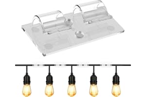 Bahan alamy 25 sztuk uchwytów na kabel, samoprzylepne zaciski do kabli, organizer, podwójny klips jest stabilny, przezroczyste klipsy do mocowania kabli, łańcuch świetlny