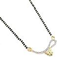 Jewar Mangalsutra South Indian Katori & Meena Work Religious Gold Plated Finish Simple Look Jewelry for Women
