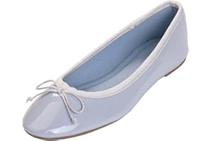 Feversole Women's Macaroon Colorful Memory Foam Cushion Patent Ballet Flat,Mémoire coloré Macaron Coussin en Mousse de Femmes Ballerine de Brevets Plat