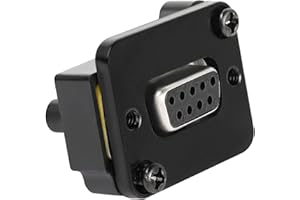 QIANRENON DB9 Pannello Montaggio Dritto Attraverso Adattatore Connettore 9Pin RS232 Seriale Femmina a Maschio Pannello Montaggio Convertitore Accoppiatore, per la comunicazione di rete video
