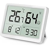 Igrometro Digitale Da Tavolo – Misuratore Di Temperatura E Umidità Con Display LCD E Batteria CR2032