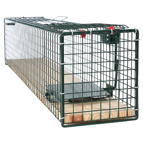 Moorland® Safe 6042 Lebend-Falle 80x15x19 cm mit Holzboden als stabile Tierfalle für Ratten, Marder, Iltis, Katzen - 4