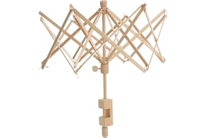 HOUSWEETY Holzhaspel Wool Enrouleur de parapluie pour laine et fil 24"