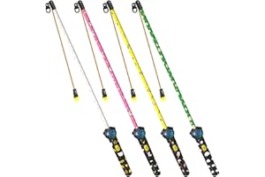 REDTRON 4er LED Laternenstab Elektrisch 50cm für St Martin,Sankt Martin Laterne Kinder Elektrischer Stab für Laternenumzüge,Martinsumzüge,Halloween-Stil 1