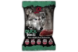 Snacks de Pato para Perros Alpha Spirit 10 Bolsas de 50 grs Cada una. Natural y Sin Cereales | ANIMALUJOS
