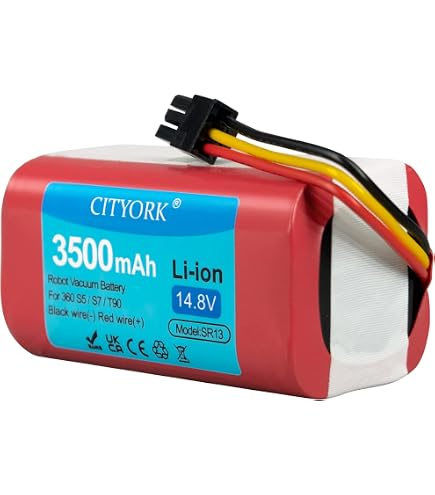 ANTIEE 3600mAh Vacuum Batteria per Qihoo 360 S5 S7 S7 Pro T90 X9 Robot Vacuum Sweeper Aspirapolvere Robot domestico with Tools aspirapolvere home cleaner Aspirapolvere di ricambio Batteria
