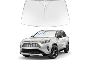 Proadsy Front Windshield Sun Shade Foldable Sunshade Protector Custom Fit 2023 2022 2021 2020 2019 RAV4 SUV Crossover, LE XLE Premium Limited XSE Hybrid Adventure Accessories 2023 Upgrade