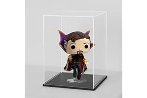 HOPEME Fully Assembled Acrylic Display Case, Clear Acrylic Protector Compatible with Funko POP! 4 Inch Vinyl Figures, Countertop Alternative Glass Case for Home Storage