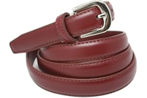 YEHMAN klassischer dünner damen Ledergürtel breite 2 cm Länge 120 cm kürzbar