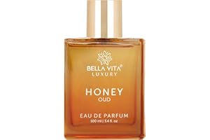 BELLA VITA LUXURY BellaVita Honey OUD Perfume for Women & Men (3.4 fl.oz) | Vanilla, Bergamot & Patchouli Perfume | Long-Lasting Arabian Unisex Perfumes for Women & Men | Floral & Spicy Vegan Cologne Honey Perfume