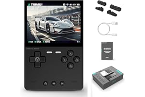 NEXASYMPHY TRIMUI BRICK Handheld Game Console, 3.2 inch Retro Handheld Games Consoles Open Source Linux System IPS Screen Built-in 13000+ Classic Games Retro Video Game Console, 64G TF Card (Black)