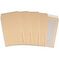 Postmaster A4 C4 Do Not Bend Board Backed Envelopes Peel Seal 50 Pack,Brown,229x324mm