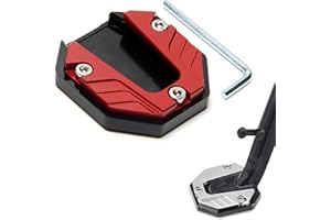 AMACOAM Soporte universal para pata de moto, ampliación de pie, placa de soporte, cojín de extensión de pata de pata lateral, ampliación, soporte de placa de extensión de soporte lateral para moto