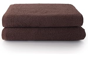Top Towel - Plus - Toallas de baño grandes - Toallas baño - 2 toallas de ducha - 100x150 cms Algodon 100% - Marron