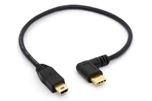 OpenII Kabel kątowy USB typu C na Micro USB, 90 stopni USB-C męski na Micro-B męski adapter konwerter (90°typ C - Mini)